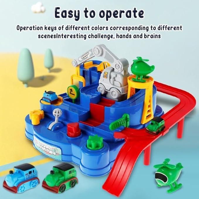 Race Track Educational Parking Crane Toys Airplane Truck Playset