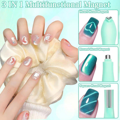 3 in 1 Cat Eye Nail Versatile Magnet Tool (Pack of 2)