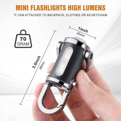 Rechargeable Keychain Flashlights, Lumens EDC Mini Flashlights