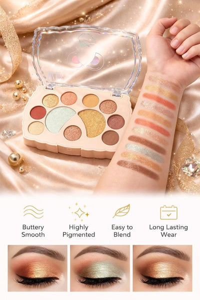 Eyeshadow Palette Shimmer & Glitter Shades �(Pack of 1)